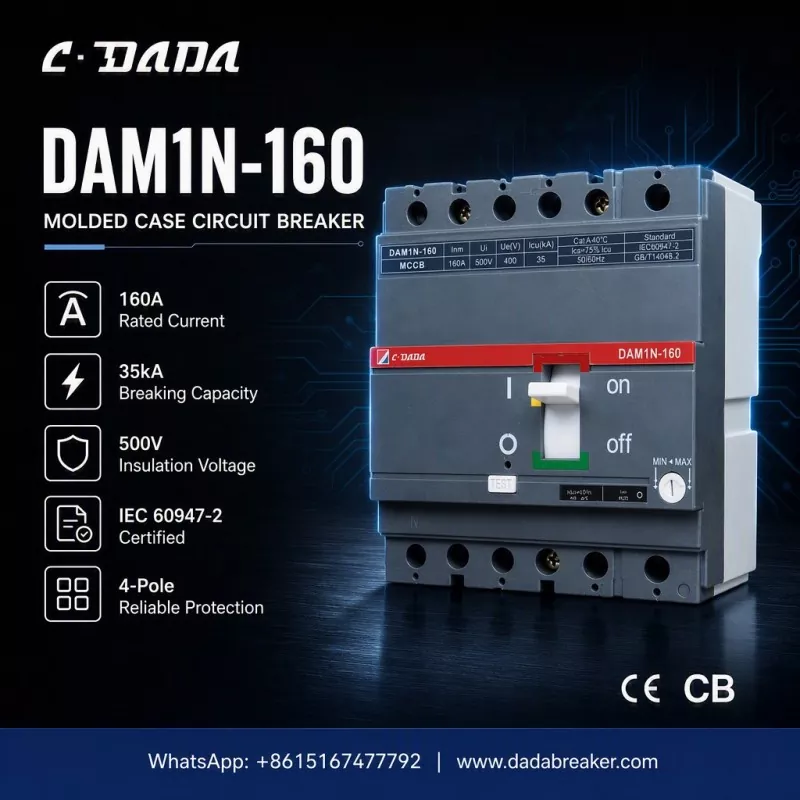 Өнөр жай тармактары үчүн тактык коргоо: C·DADA DAM1N-160 MCCB