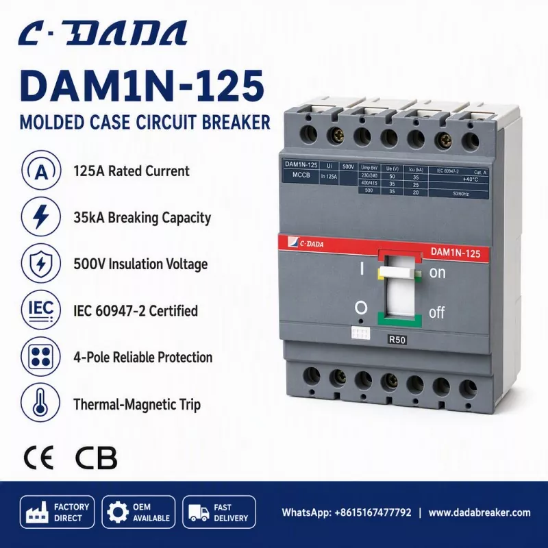 Бөлүштүрүүнүн бүтүндүгүн камсыз кылуу: C·DADA DAM1N-125 MCCB чечими